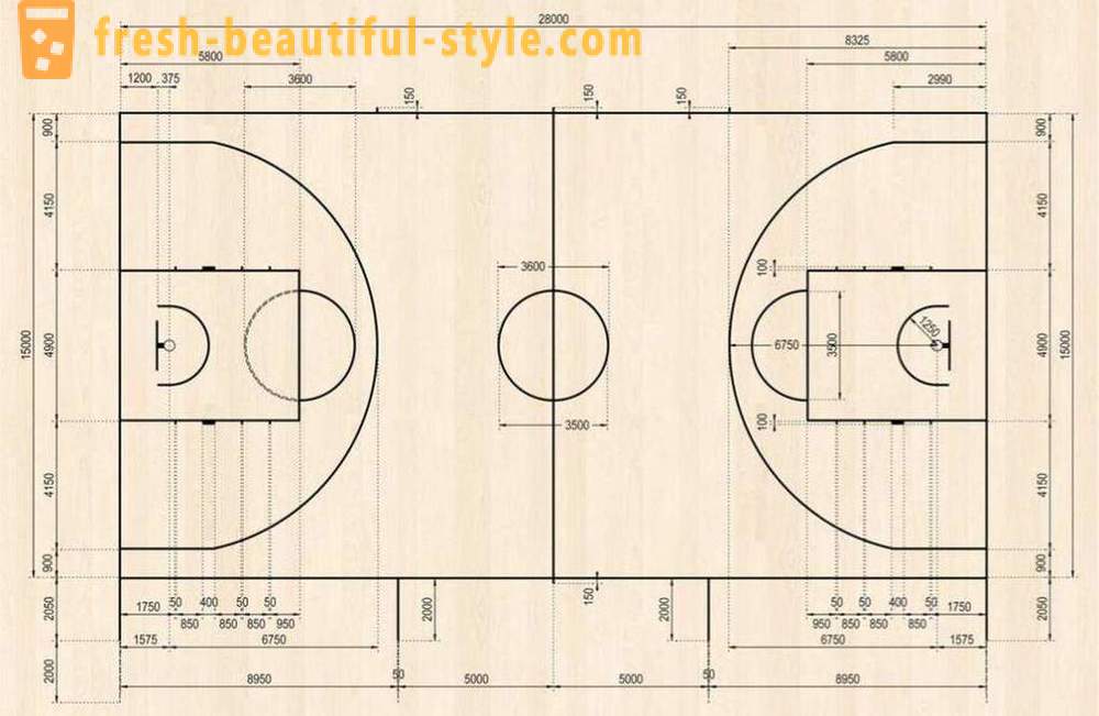 Баскетболно игрище: снимки, размери и характеристики