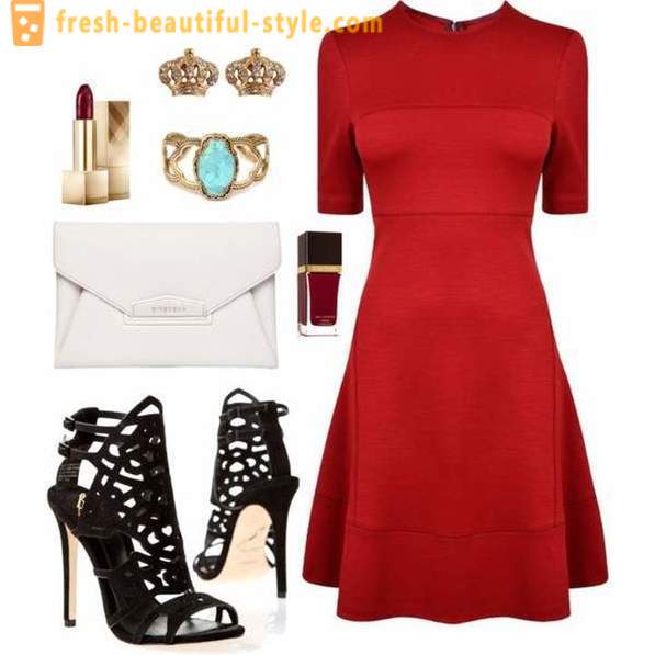 Най-добрите аксесоари червена рокля: снимки и идеи