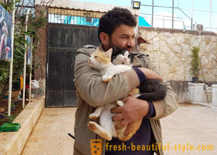 Мъжът остана в разкъсваната от война Aleppo да се грижи за изоставени животни