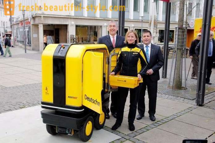 В Германия, която сме създали робот-помощник пощальони и куриери