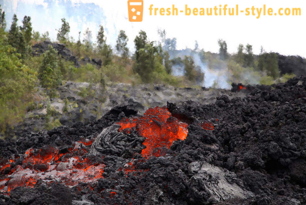 Вулканични лава потоци от Килауеа Хавай