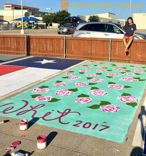 Американските студенти е било позволено да рисувате своя собствена място за паркиране