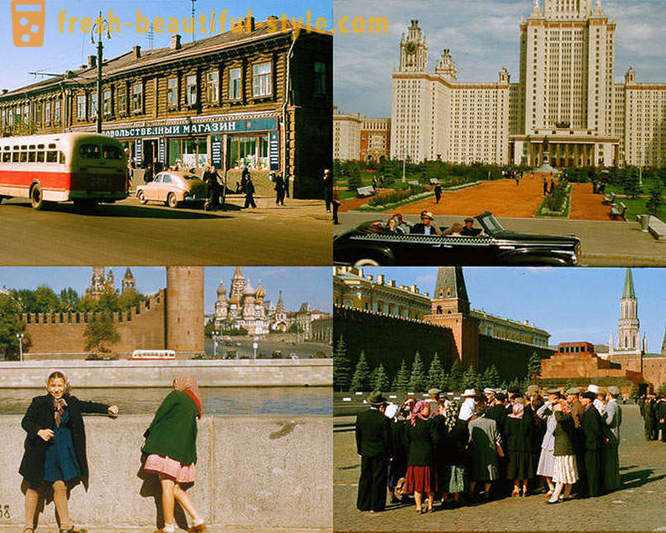 Москва, 1956 г., на снимките на Жак Dyupake