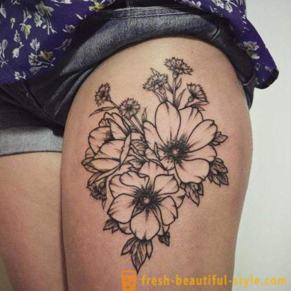 Цвете татуировка - оригиналният начин на изразяване